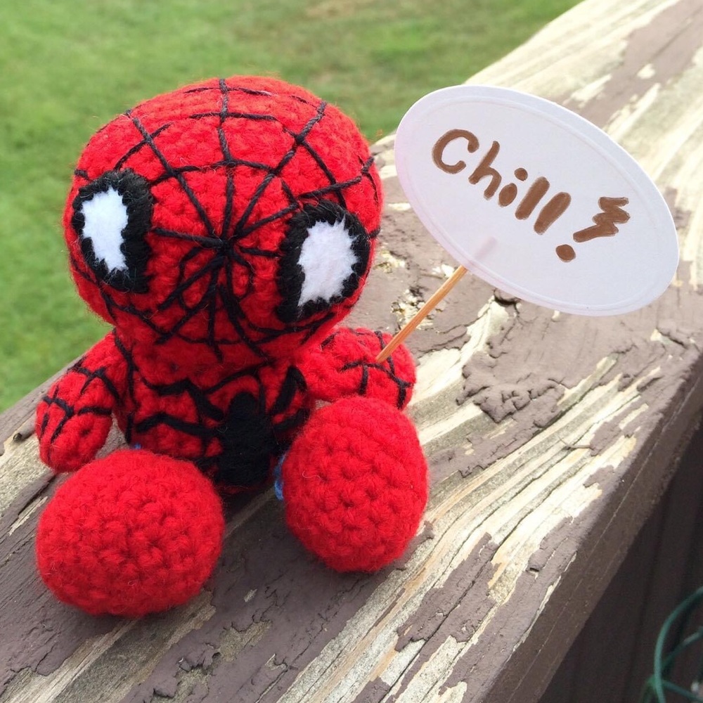 NEW Crochet Handmade Amigurumi Cool Spiderman, Superhero